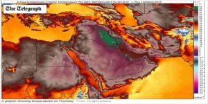 درجة الحرارة تصل إلى 72 بإيران