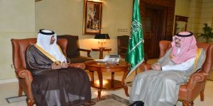 صاحب السمو الملكيالأمير مشعل بن ماجد بن عبدالعزيز محافظ جدة يستقبل القنصل العام القطري بجدة