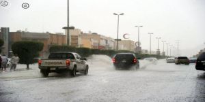 أمطار غزيرة على منطقة نجران